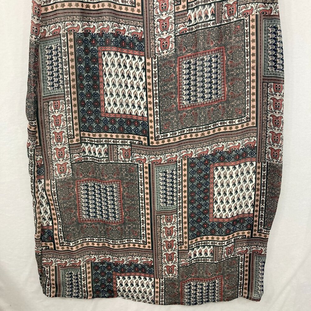 Junarose‎ size 14 Multicolor Patchwork Boho Print… - image 4